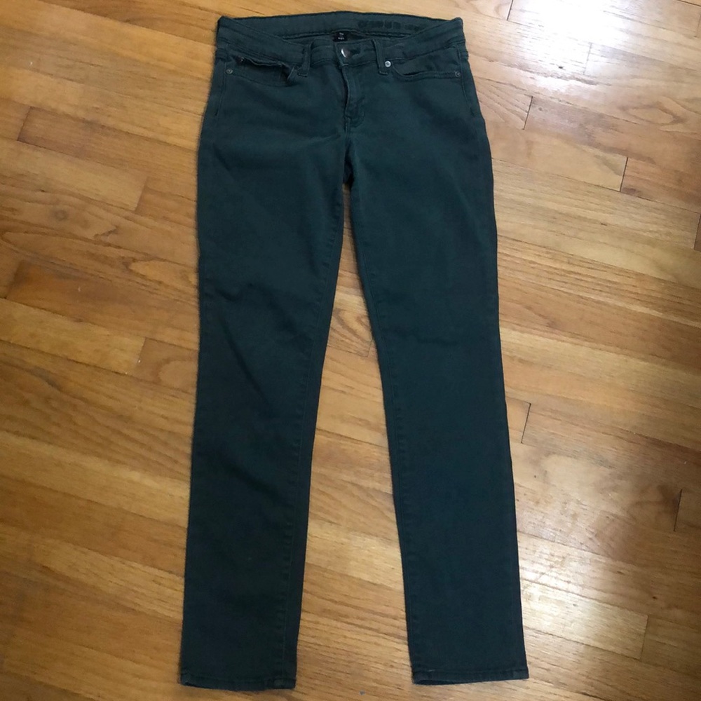 GAP Premium Jeans Skinny Sz 4/27 Dark Green Stretch Excellent Condition